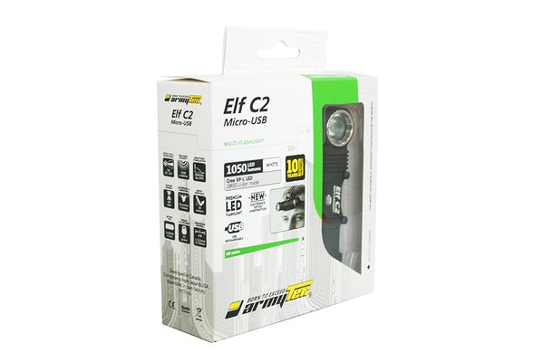 Armytek Elf C2 Micro-USB + 18650 (white)